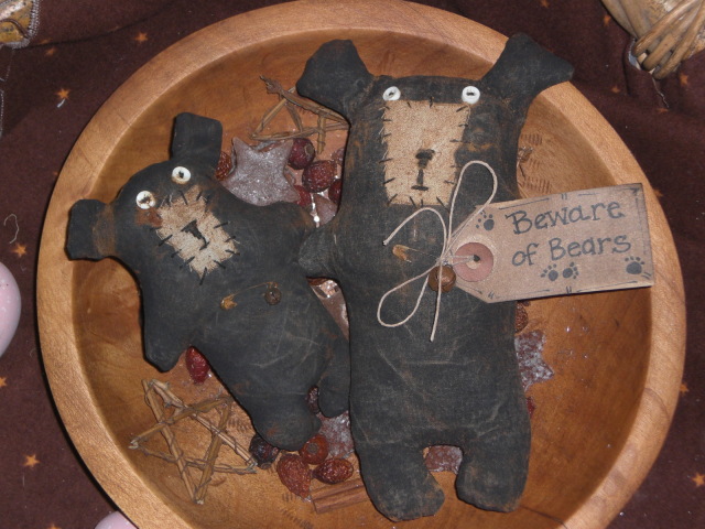 Primitive Country Folk Art Ornaments